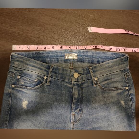 Mother Undone Hem Looker Jeans Crop in Cliffhanger Size 26 - Picture 8 of 16